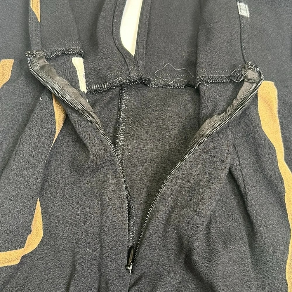 Anthropologie Paloma Wool Womens XSmall Strokes Printed‎ Jumpsuit V Neck Boho - Picture 7 of 12